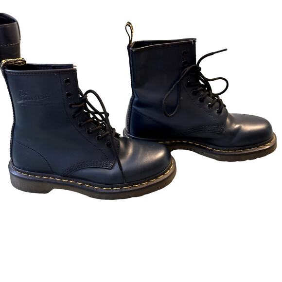 Dr. Martens Men\'s Combat Lace Up Boots Navy 1460 Smooth Leather, Size 5, EUC main image 5